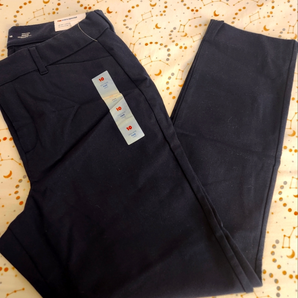 High waist navy blue pixie style pants size 10 womans